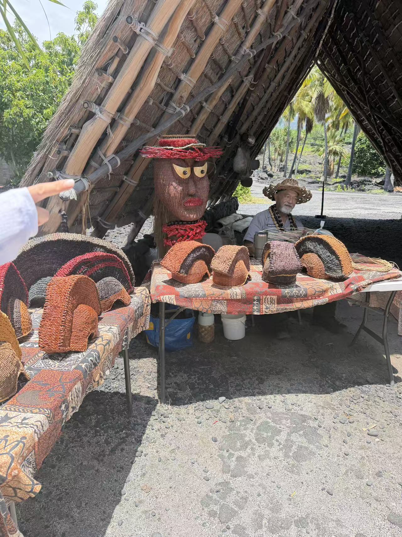 Traditional handmade crafts at a cultural park